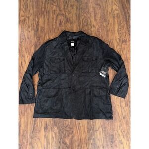 Botany 500 Blazer Mens 2XL  Bk Classic Two Button Sport Coat Jacket